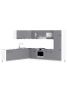 VCM  Küchenschrank B 60 cm Unterschrank Fasola in Weiß / Anthrazit