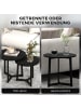 HOMCOM Couchtisch Set-Ø48 x 45H cm-Schwarz