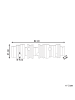 Beliani Wandgarderobe ZILLAH in Schwarz/Gold - (W) 82 x (H) 21 x (L) 9 cm