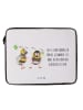 Mr. & Mrs. Panda Notebook Tasche Hummeln Kleeblatt mit Spruch in Weiß