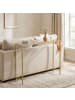 VASAGLE Konsolentisch Baris in Gold-Transparent - (B)100 x (H)80 x (T)20 cm