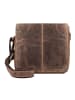 Greenburry Vintage Umhängetasche Leder 20 cm in brown