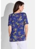 GOLDNER Shirt Shirt in royalblau / gelb / koralle / gemustert