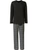 Erwin Müller Single-Jersey Schlafanzug in schwarz