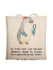 Mr. & Mrs. Panda Tote Bag Biologielehrerin Herz mit Spruch in Creme