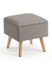 relaxdays Sitzhocker in Grau - (B)40x (H)40 x (T)40 cm