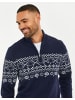 Threadbare Pullover THB Xmas Jumper Colorado in Navy / Ecru Twist