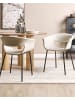 Beliani 2er-Set Esszimmerstuhl ELMA in Beige/Schwarz