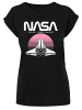 F4NT4STIC T-Shirt NASA Space Shuttle Sunset in schwarz