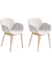 Beliani 2er-Set Esszimmerstuhl ALICE in Grau/Braun