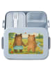 Mr. & Mrs. Panda Bento Box Bär Freundin Design ohne Spruch in Blau Pastell