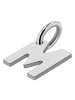 Adeliás Unisex Anhänger – Buchstabe N Buchstabenanhänger aus 925 Silber in silber