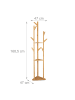 relaxdays Garderobenständer in Natur - (B)47 x (H)168,5 x (T)47 cm