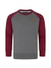 Amaci&Sons Sweatshirt mit Rundhalsausschnitt MILWAUKEE in Anthrazit/Bordeaux