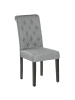 Beliani 2er-Set Esszimmerstuhl VELVA in Grau/Schwarz