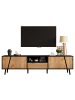 ABRIHOME TV Schrank in Schwarz 180x40x46 cm mit Schubladen 2 Schränken für 75 Zoll