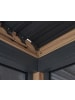 MCW Pergola L46 mit Seitenwand, Gestell Holzoptik, anthrazit