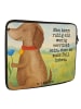 Mr. & Mrs. Panda Laptoptasche Hund Blume Design mit Spruch in Weiß