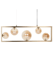 Beliani Pendelleuchten GEEHI in Messing - (W) 100 x (H) 133 x (L) 20 cm