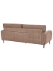 Beliani 3-Sitzer Sofa SKARO in Braun/Schwarz - (W) 214 x (H) 87 x (L) 89 cm