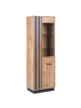 Beliani Vitrine MANAIA in Braun/Schwarz - (W) 60 x (H) 180 x (L) 36 cm