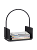 relaxdays Kaminholzkorb in Schwarz - (B)40 x (H)47 x (T)30 cm