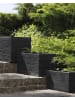 Beliani Outdoor Blumentopf MYRA in Schwarz - (W) 60 x (H) 30 x (L) 29 cm