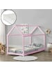 en.casa Kinderbett Netstal mit Matratze in Rosa (L)200cm (B)90cm