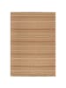 KADIMA DESIGN Outdoor Teppich Flachgewebe Boho Streifen Jute-Optik, Balkon in Ocker