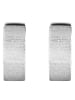 Adeliás Damen Ohrringe – Klappcreole aus 925 Silber in silber