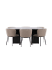 ebuy24 Essgruppe Strada (6-teilig) Schwarz 120 x 120 cm
