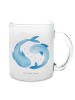 Mr. & Mrs. Panda Glas Sternzeichen Fische ohne Spruch in Transparent