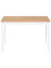 Beliani Esszimmertisch HOUSTON in Braun/Weiß - (W) 75 x (H) 76 x (L) 125 cm