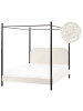 Beliani 2-tlg Himmelbett DANNEMOIS in Weiß/Schwarz
