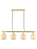home24 Pendelleuchte KOLIND 4-flammig in Gold
