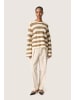 Soaked in Luxury Strickpullover SLLidya Lockere Passform in Elm & White Stripe