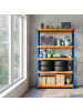 relaxdays Schwerlastregal "5 Ebenen" in Blau/ Orange - (B)100 x (H)180 x (T)40 cm