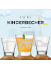 LUXENTU 3er Set Kinderbecher Baustellenfahrzeuge in 215 ml in transparent