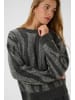 Kaffe Strickpullover KAbitzy Loose fit in Grey m / Dark grey m animal
