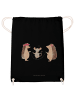 Mr. & Mrs. Panda Sportbeutel Igel Seilhüpfen ohne Spruch in Schwarz