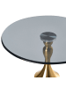 Beliani Beistelltisch CARTER in Grau/Gold - (W) 40 x (H) 55 x (L) 40 cm