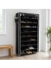 relaxdays 2x Stoff-Schuhschrank in Schwarz - (B)88 x (H)161 x (T)30 cm