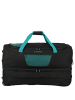 travelite Basics - Rollenreisetasche 98/119L 70 cm erw. (schwarz/petrol) in schwarz/petrol