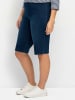 sheego Jeansbermudas in blue denim + dark blue denim