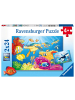 Ravensburger Kinderpuzzle 2x24 Teile - Kunterbunte Unterwasserwelt | 2 x 24-teiliges Puzzle