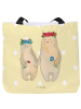 Mr. & Mrs. Panda Tasche Bären mit Blumenkranz ohne Spruch in Gelb Pastell