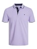 Jack & Jones Polo Shirt JJEPAULOS Sommer Hemd Kragen Pique Cotton in Lila