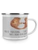 Mr. & Mrs. Panda Tasse Freie Trauung Jawort mit Spruch in Heather Grey