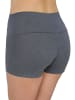 Alkato Alkato Damen Sport Shorts mit Hohem Bund in anthrazit
