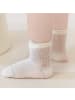 MUNADUNA 3er-Set Baby-Sommersocken mit kleinen Öhrchen in Rosa/Weiß